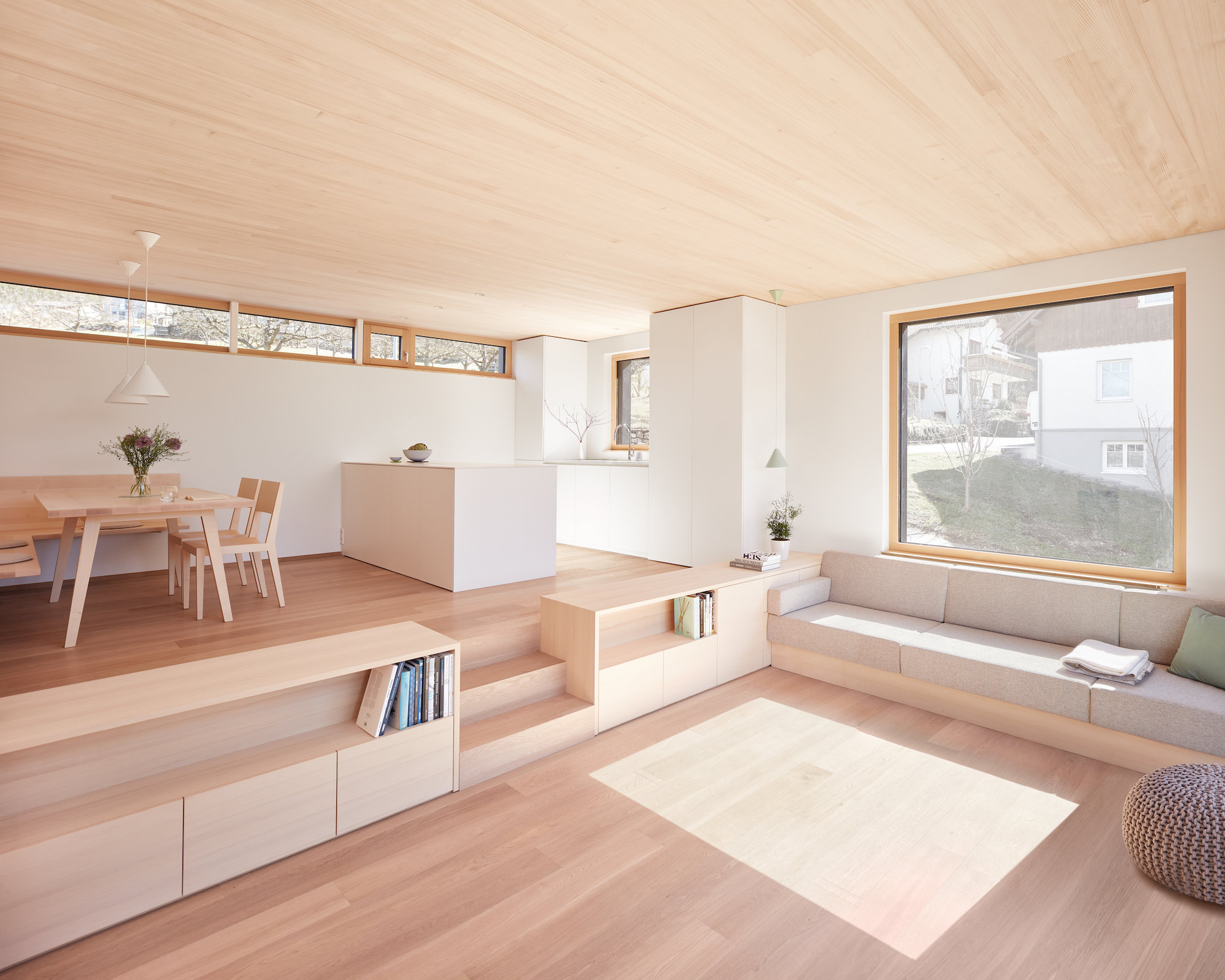 Wohnzimmer Holzmöbel Planung