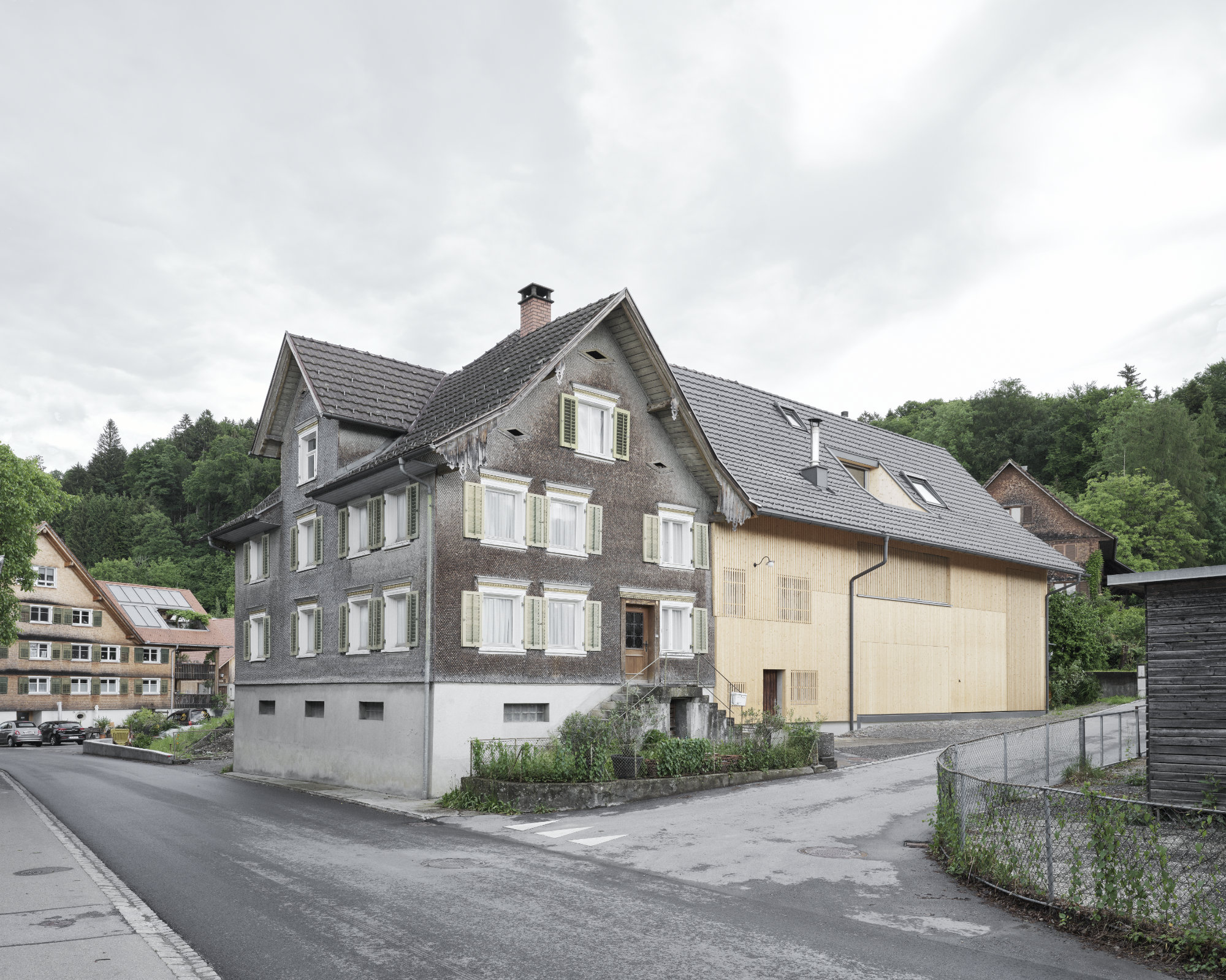 Holzbau Holzfassade Architektenhaus Holzhaus Bauen mit Bestand